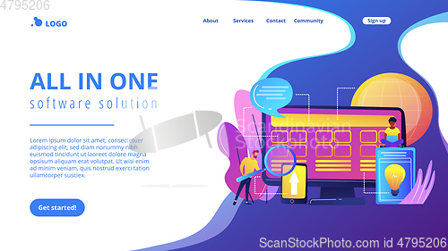 Image of Core system development concept landing page.