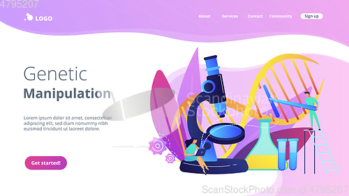 Image of Genetic engineering concept landing page.