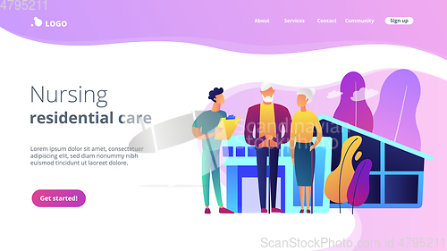 Image of Nursing home concept landing page.