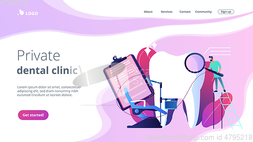 Image of Private dentistry concept landing page.