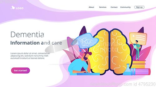 Image of Alzheimer disease concept landing page.