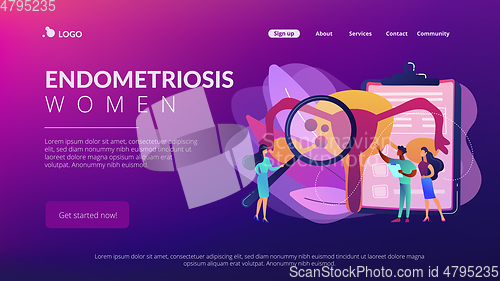 Image of Endometriosis concept landing page.