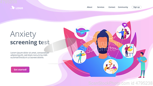 Image of Anxiety concept landing page