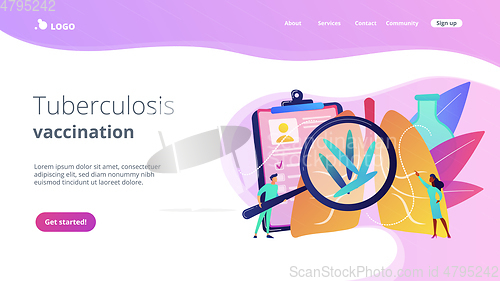 Image of Tuberculosis concept landing page.