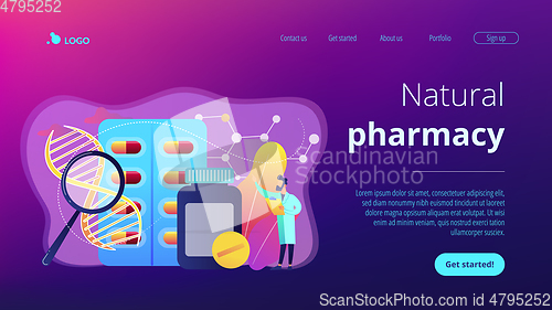 Image of Biopharmacology products concept landing page.