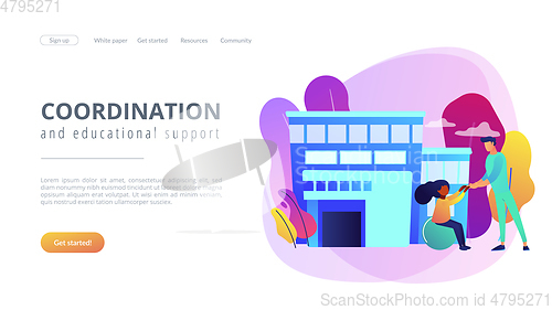 Image of Children rehabilitation center concept landing page.