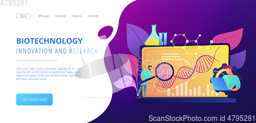 Image of Biotechnology concept landing page.