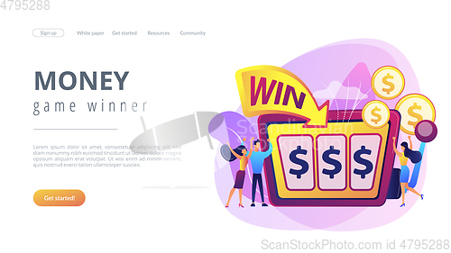 Image of Slot machine concept landing page.