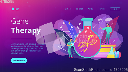 Image of Gene therapy concept landing page.