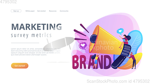 Image of Brand awareness concept landing page.