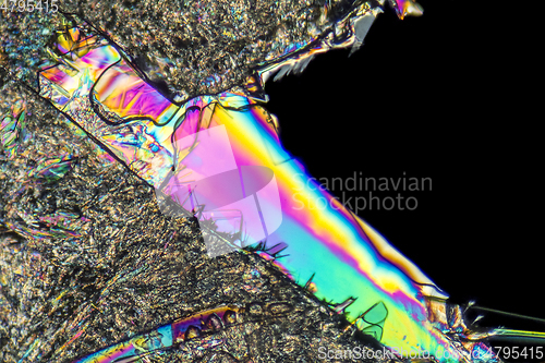 Image of soda lye microcrystals