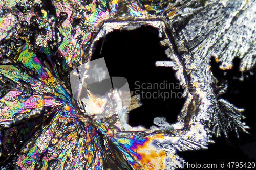 Image of soda lye microcrystals