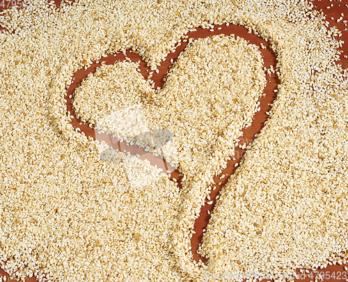 Image of sesame heart background
