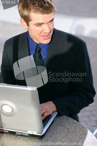 Image of Businessman Laptop