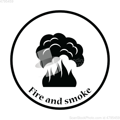 Image of Fire and smoke icon