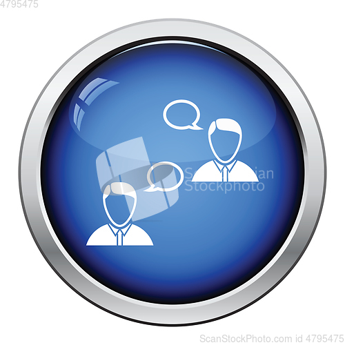 Image of Chating businessmen icon