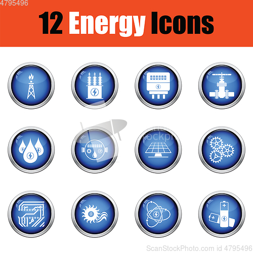 Image of Energy icon set. 