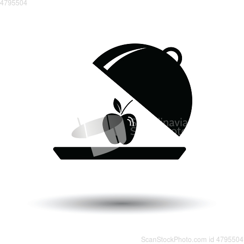 Image of Apple inside cloche icon