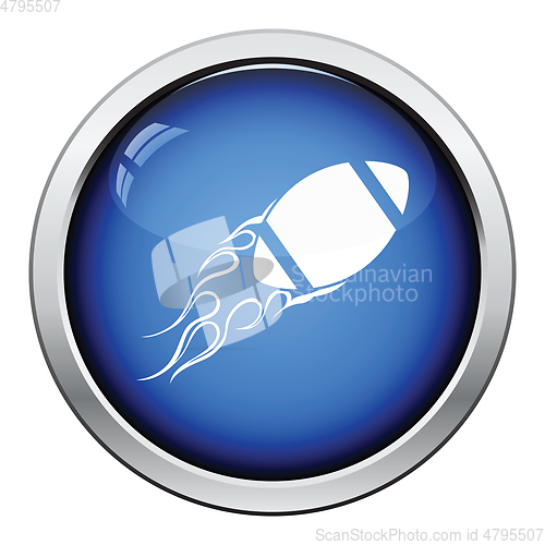 Image of American football fire ball icon