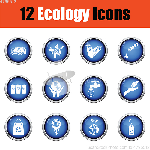 Image of Ecology icon set. 