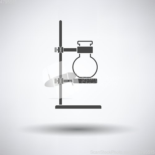 Image of Icon of chemistry flask griped in stand