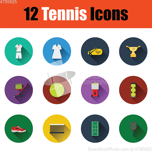 Image of Tennis icon set