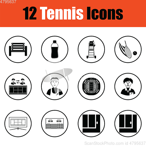 Image of Tennis icon set