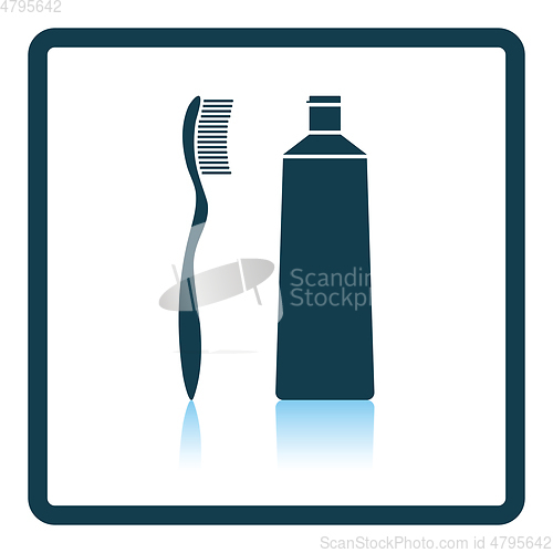 Image of Toothpaste and brush icon