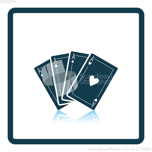 Image of Set of four card icons