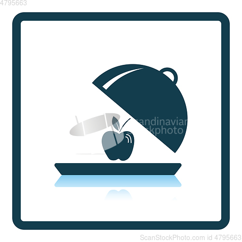 Image of Icon of Apple inside cloche 