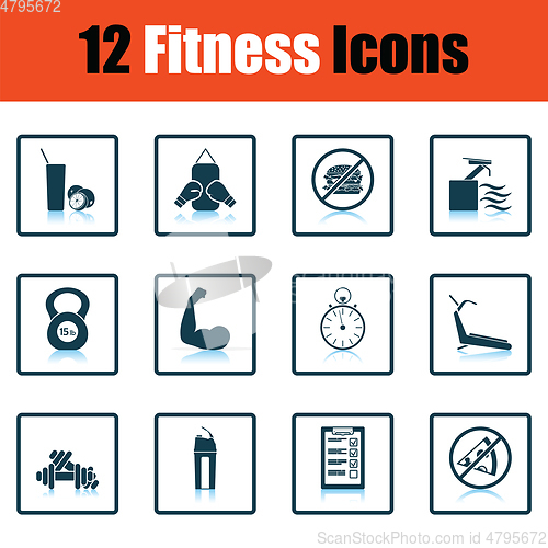 Image of Fitness icon set