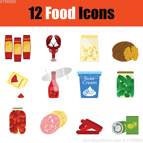 Image of Food icon set