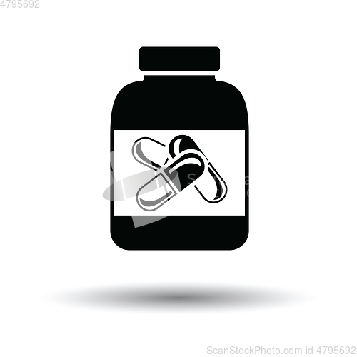 Image of Fitness pills in container icon