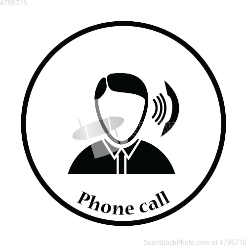Image of Businessman avatar making telephone call icon