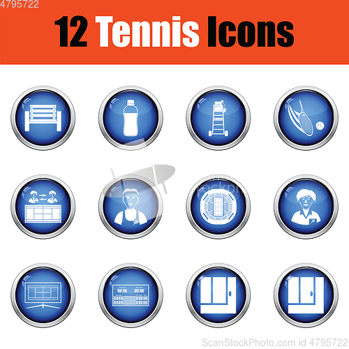 Image of Tennis icon set. 