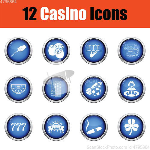 Image of Casino icon set.