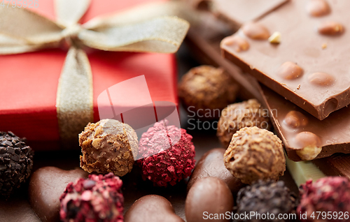 Image of close up of handmade chocolate candies