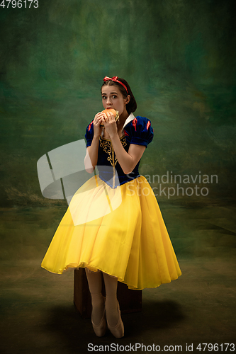 Image of Young ballet dancer as a Snow White, modern fairytales