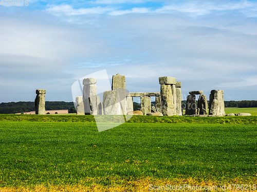 Image of HDR Stonehenge monument in Amesbury