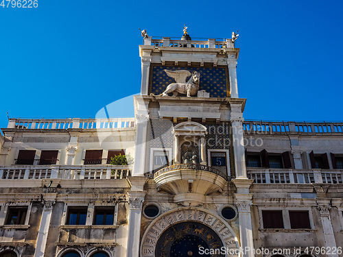 Image of St Mark clock tower in Venice HDR