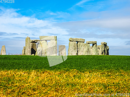 Image of HDR Stonehenge monument in Amesbury