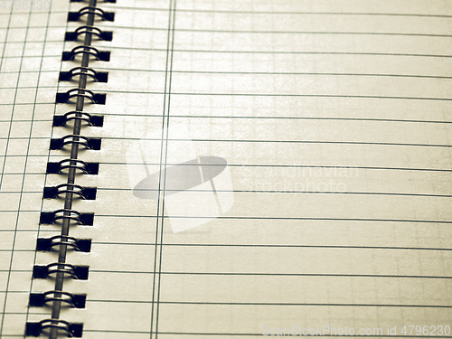 Image of Vintage looking Blank notebook page