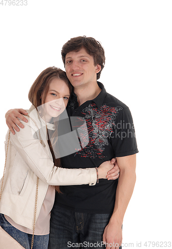Image of Lovely young couple embracing each other