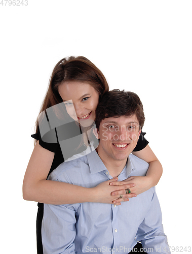 Image of Girl hugging her handsome boyfriend