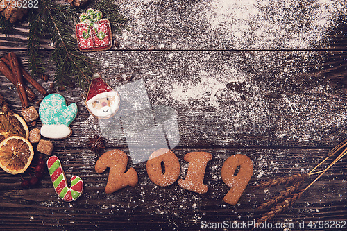 Image of Different ginger cookies 2019 year