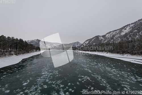 Image of Landscape with river and mountains