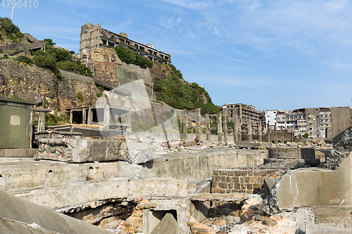 Image of Abandoned Battleship island in Japan