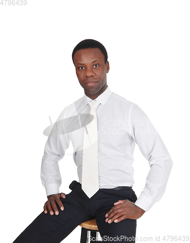 Image of Portrait of serious African business man