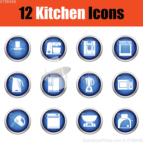 Image of Kitchen icon set. 