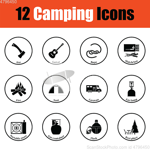 Image of Camping icon set